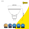 123led GU5.3 LED spot | 2700K | 2.2W (25W)  LDR01740 - 2