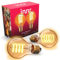 Innr Smart lamp E27 | Peer A60 | Filament Vintage | 2200K | Werkt met Philips Hue | 7W | 2 stuks  LIN00154